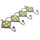 Forest Green And Yellow Ceramic Flower Tiles Hook